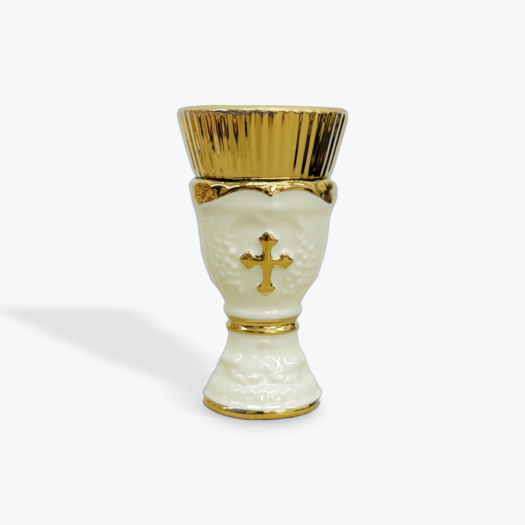 White Ceramic Vigil Candle Holder