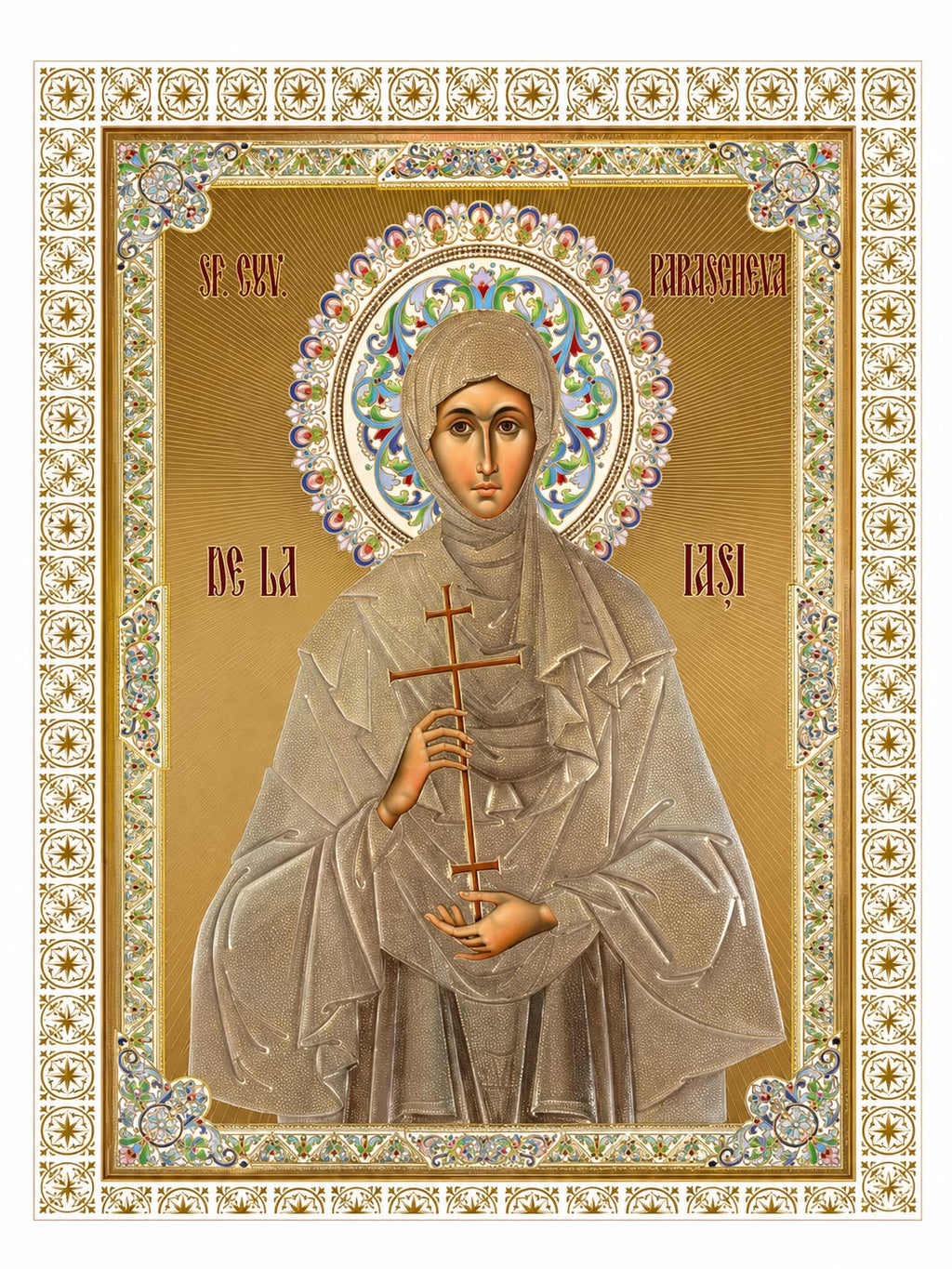 Saint Paraskeva of Iași – Embossed Icon 30 × 20 cm