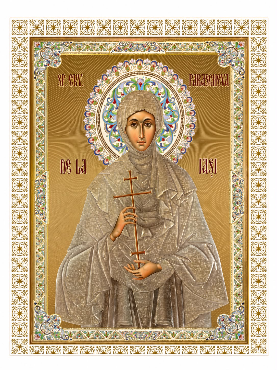 Saint Paraskeva of Iași – Embossed Icon 30 × 20 cm