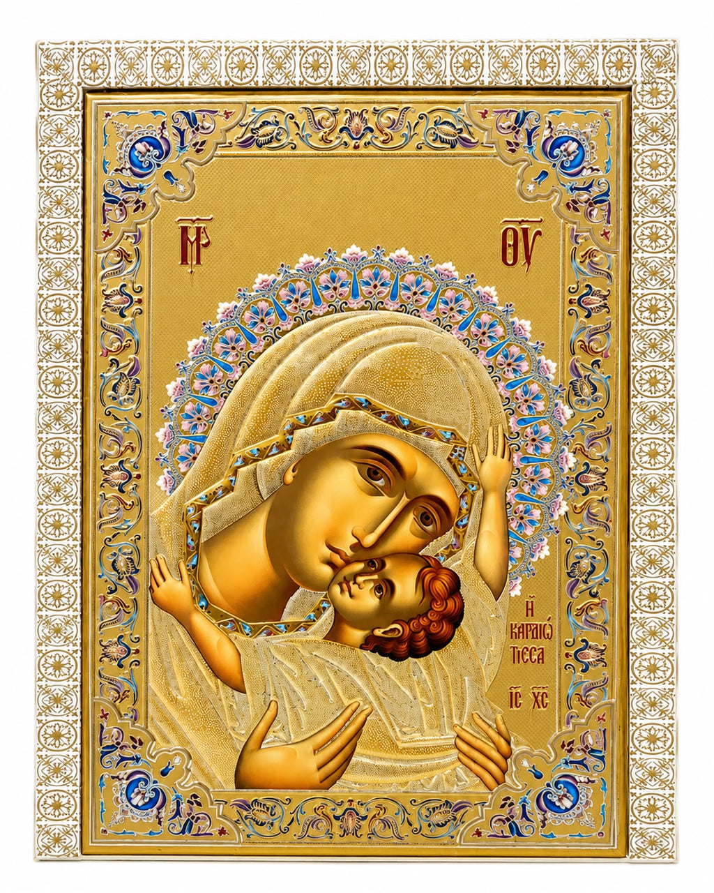 Virgin Mary with the Child Jesus Christ  – Embossed icon 30 x 20 cm