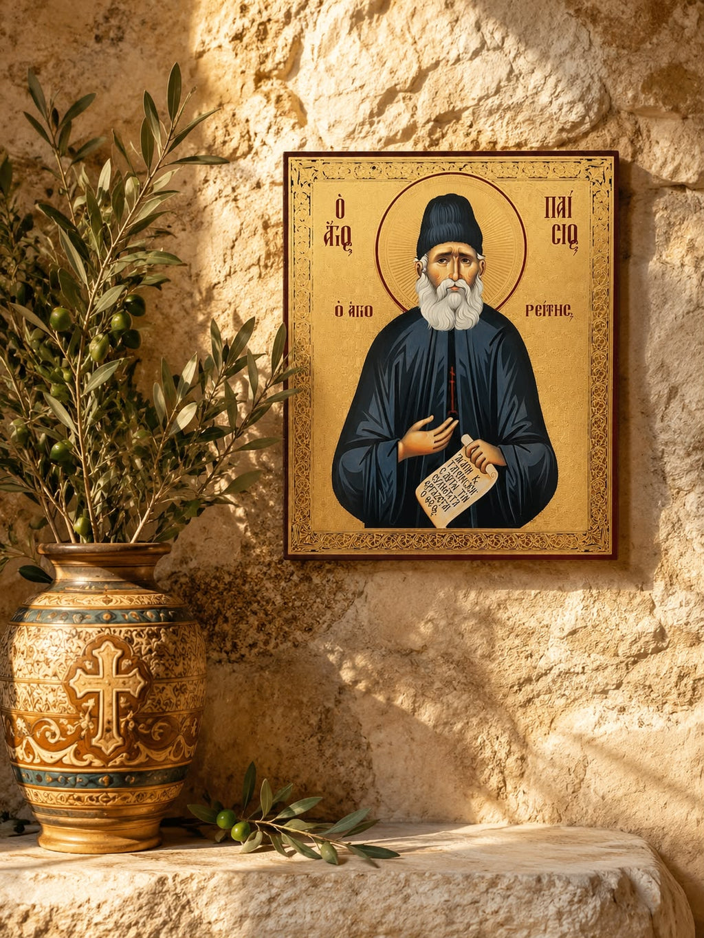 Saint Paisios of Mount Athos – 13 × 11 cm