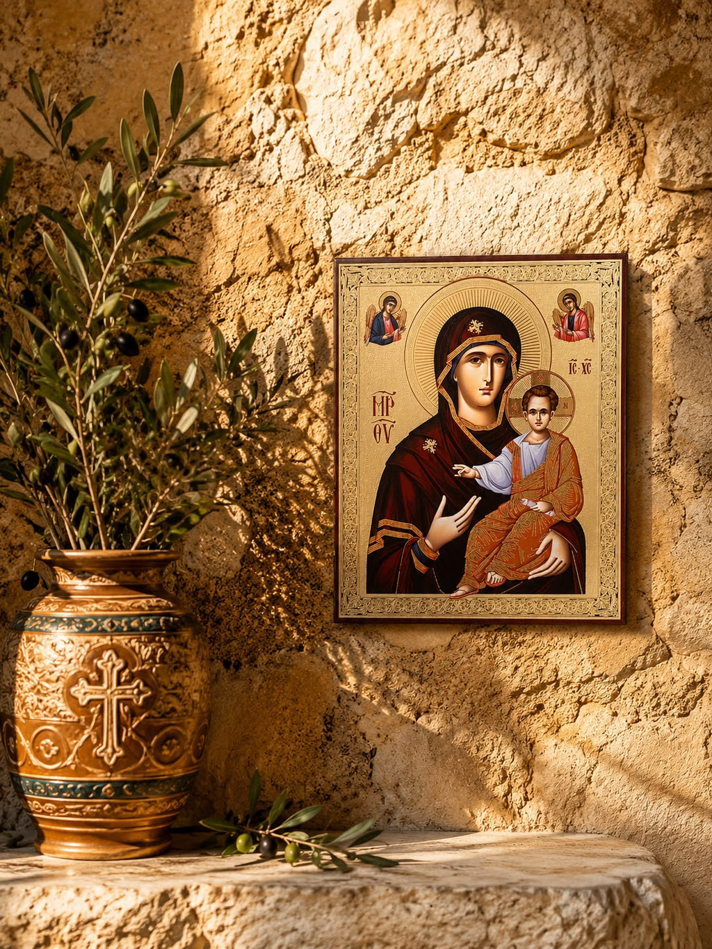 The Most Holy Theotokos – Panagia Hodegetria – 13 × 11 cm