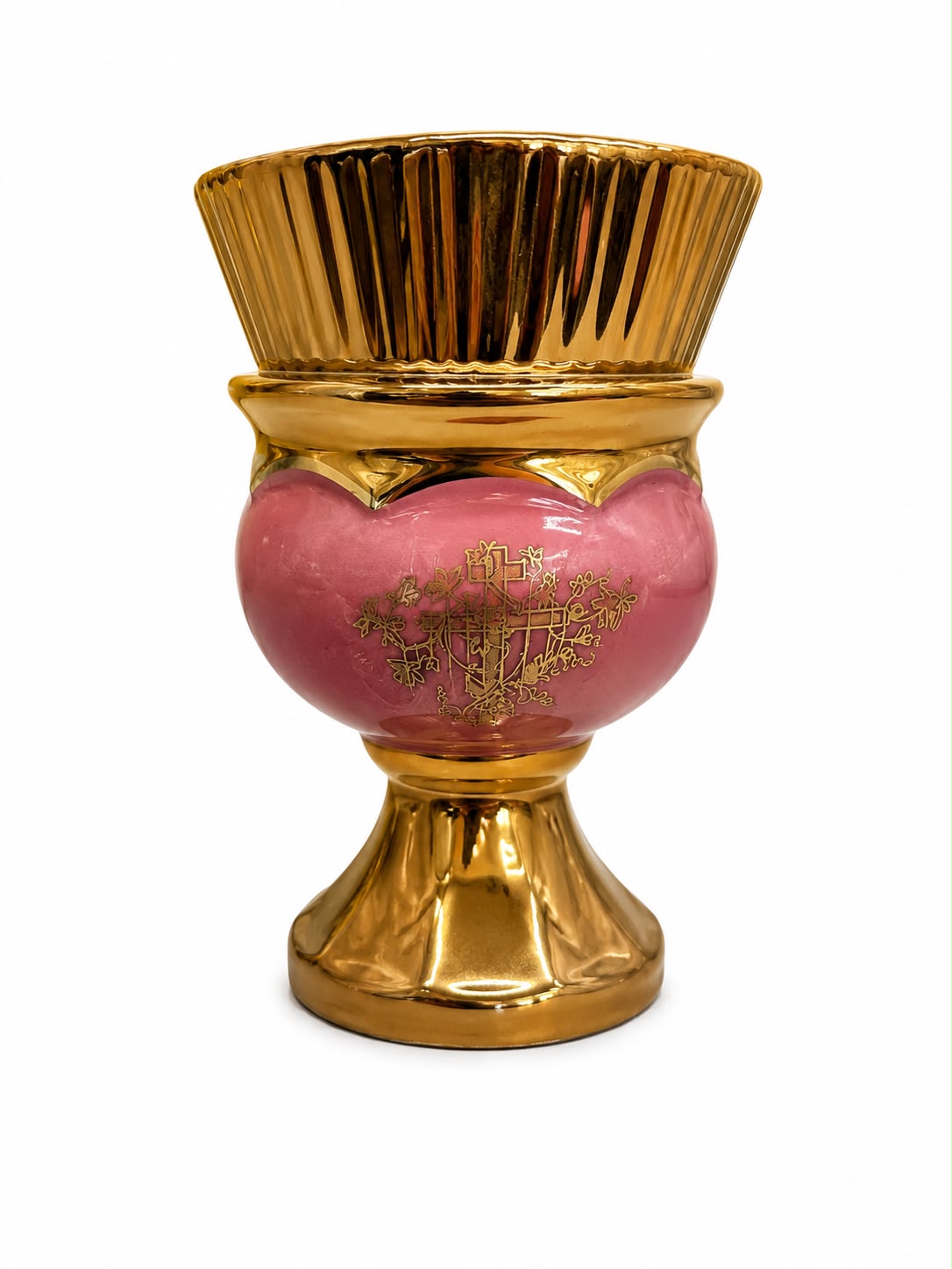 Pink Ceramic Vigil Candle Holder