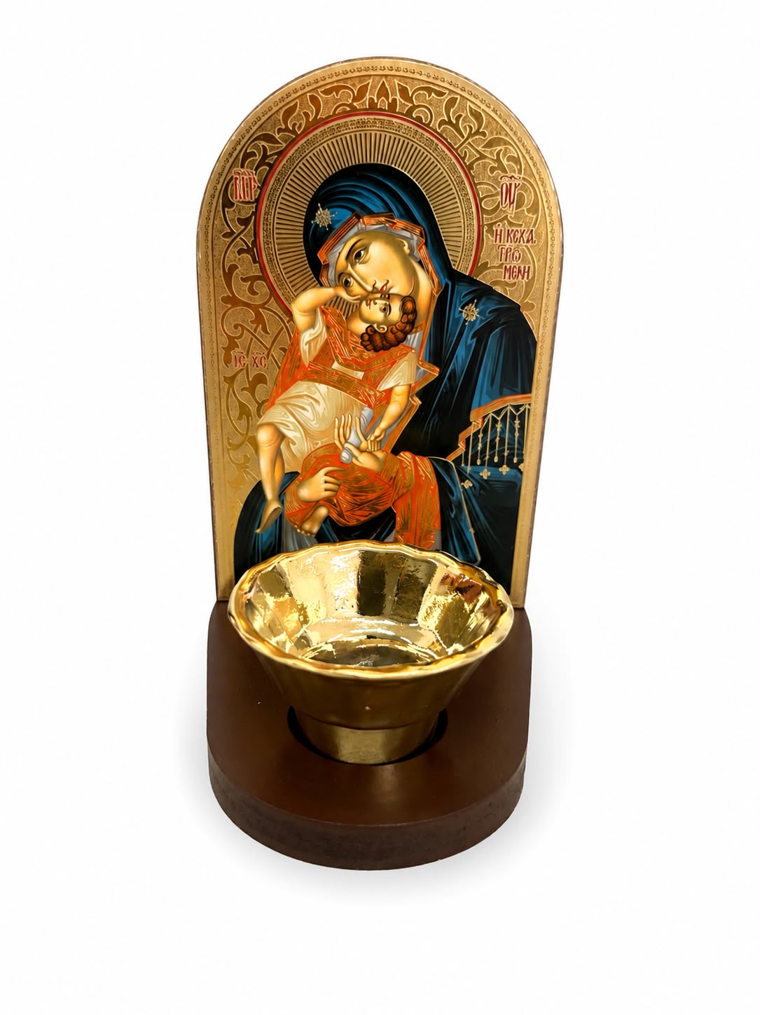 Our Lady of the Sweet Kiss with Candle Holder