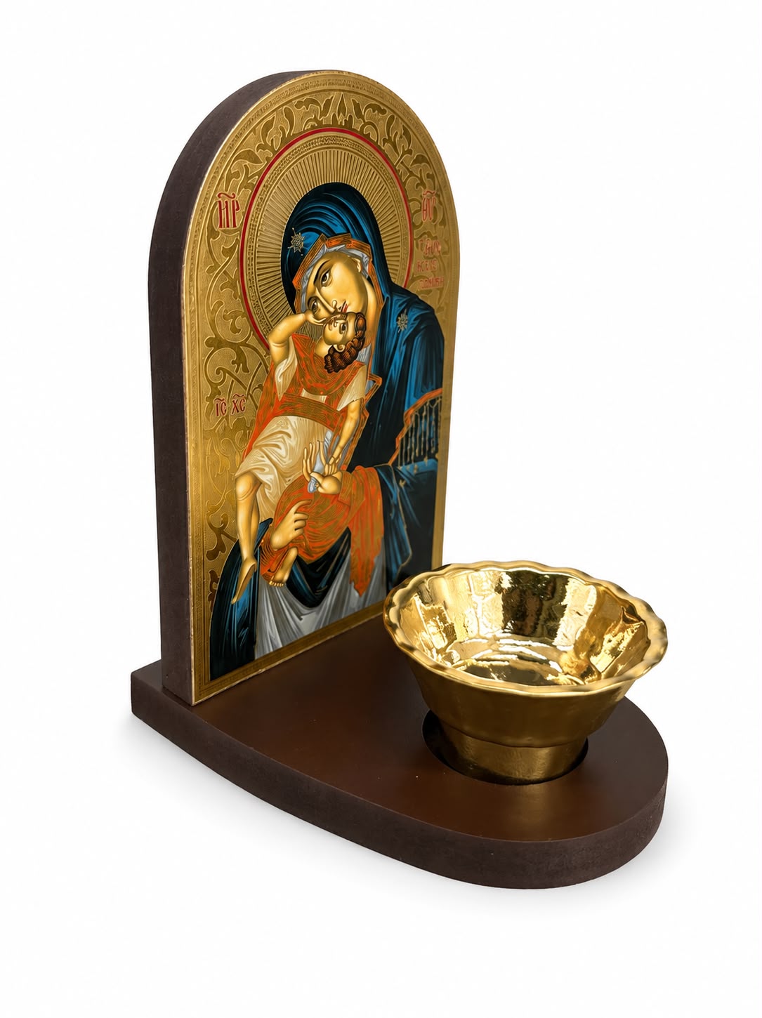 Our Lady of the Sweet Kiss with Candle Holder