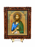 Saint John the Baptist – Pyrography Icon 16 x 14 cm