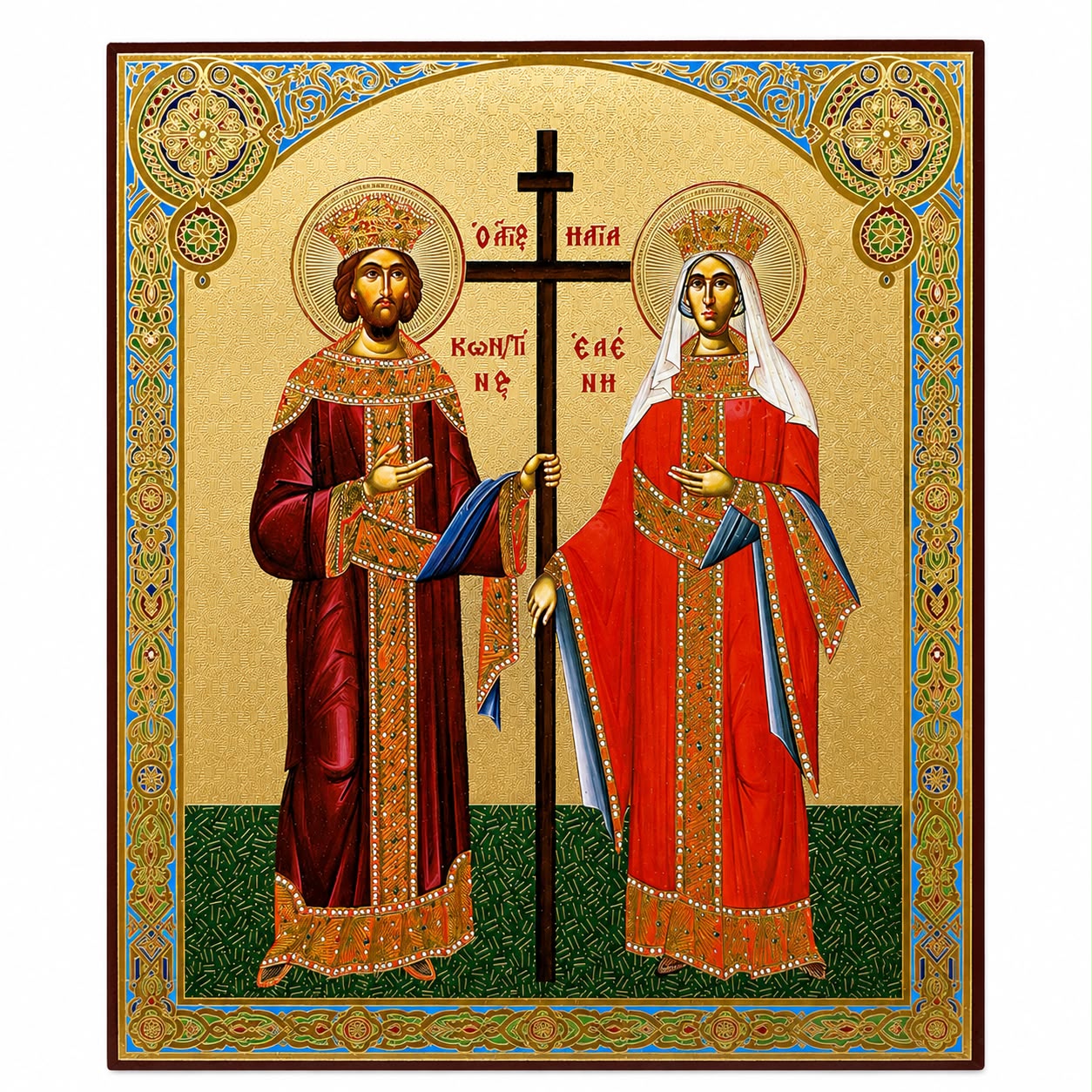 Saints Constantine and Helena  22 x 18 cm