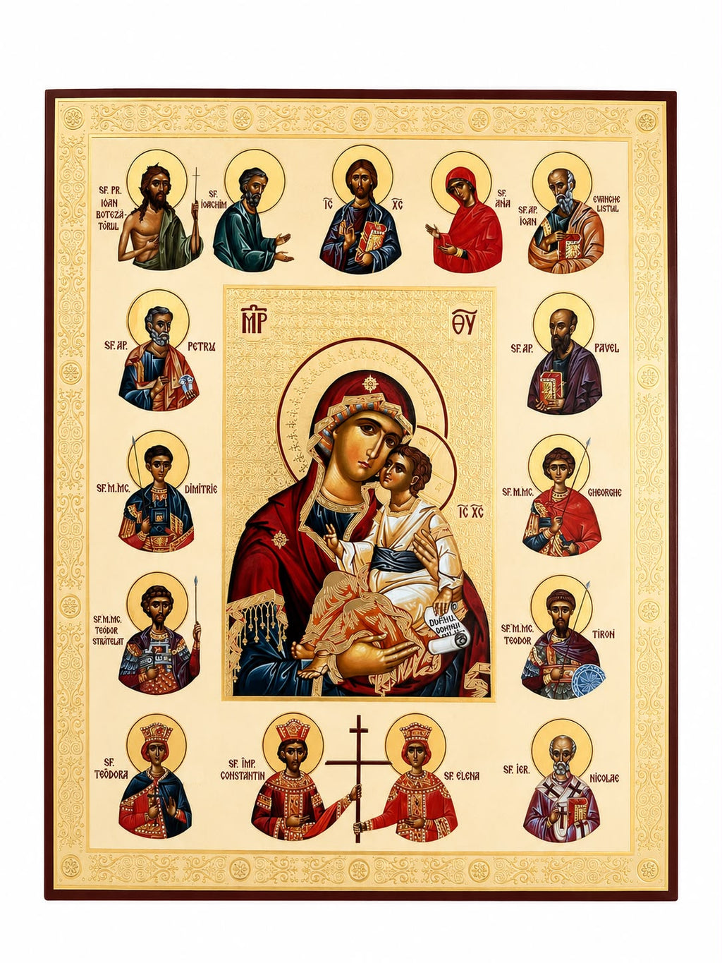 The Virgin Mary and the Holy Apostles 22 x 18 cm