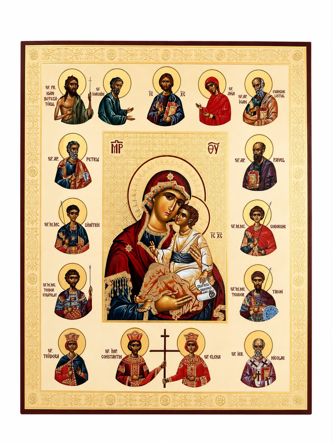 The Virgin Mary and the Holy Apostles 22 x 18 cm