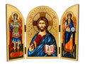 Jesus Christ Pantocrator - Oval Triptych