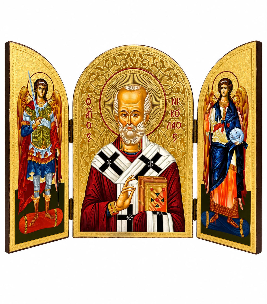 Saint Nicholas - Oval Triptych