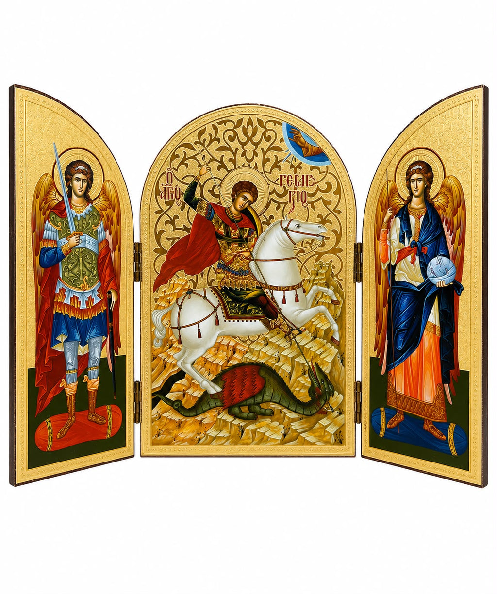 Saint George - Oval Triptych