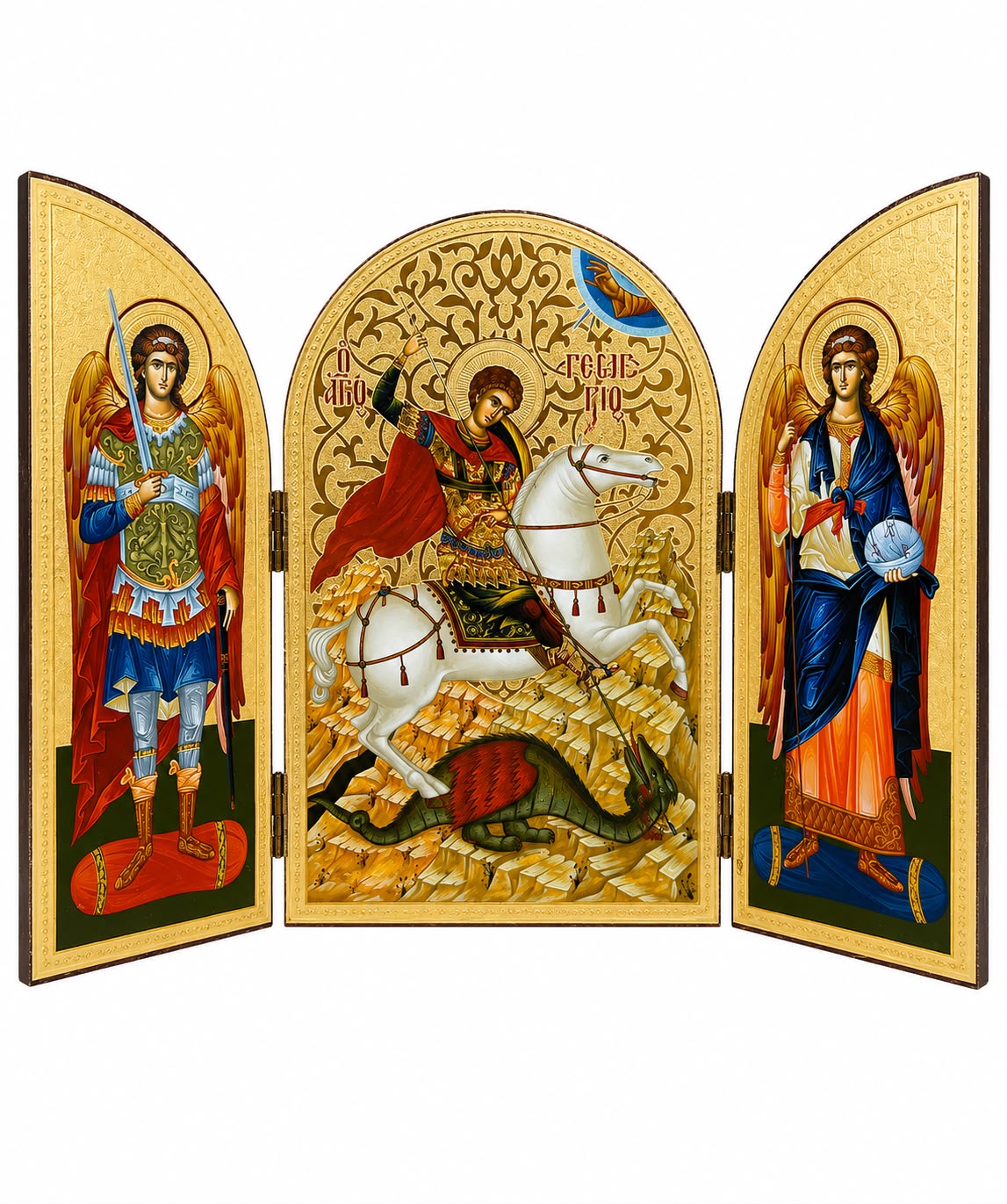 Saint George - Oval Triptych