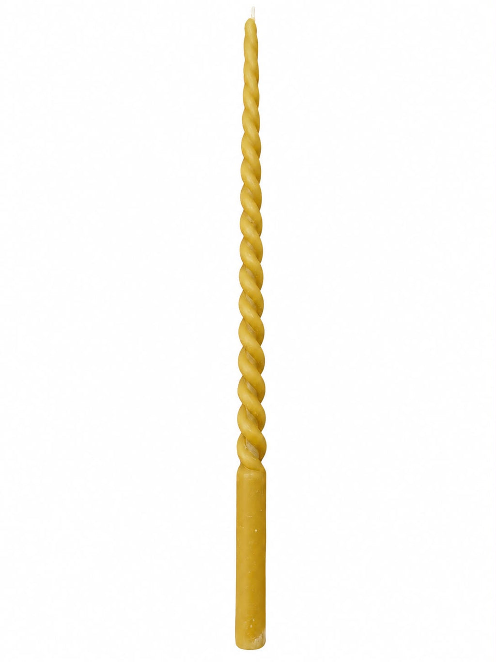 Byzantine Twisted Beeswax Candle with Smooth Base