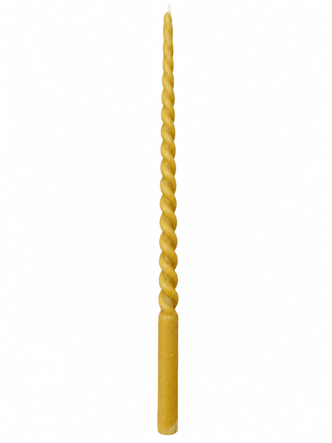 Byzantine Twisted Beeswax Candle with Smooth Base