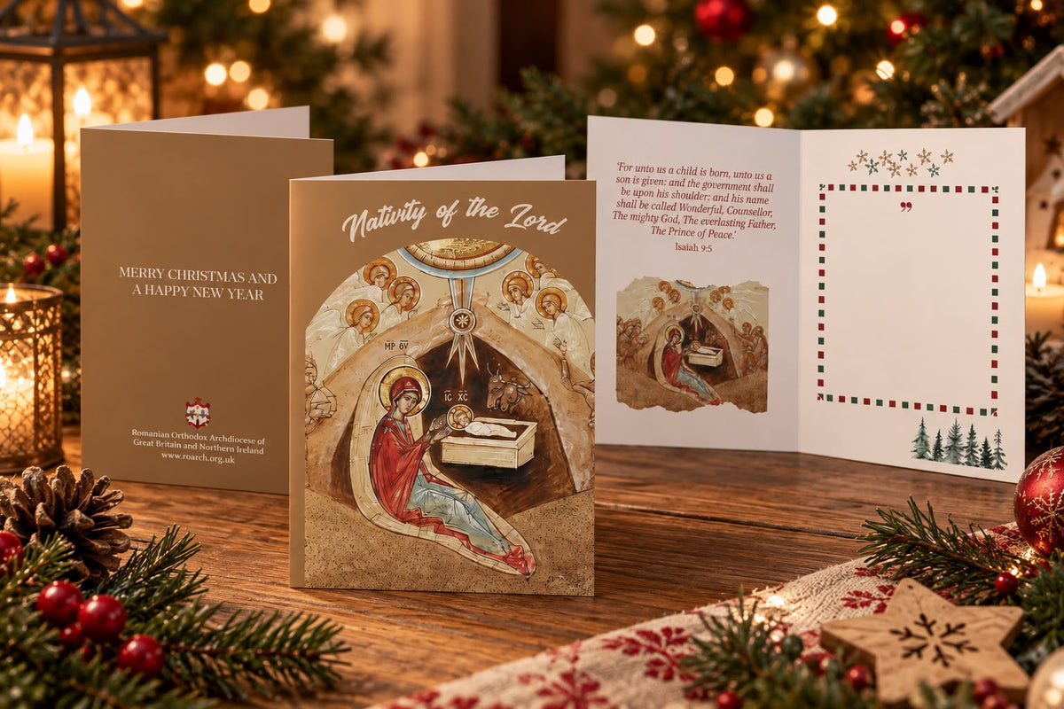Christmas Greeting Card – The Nativity of Our Lord, with Bible Verse and White Envelope