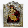 SILVER ICON WITH 24K GOLD & SWAROVSKI CRYSTALS