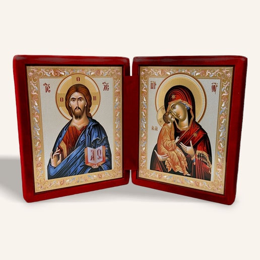 Jesus Christ Pantocrator and The Mother of  God with the Child Model 4