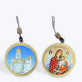 Wooden Religious Keychain – The Mother of God of Frăsinei Monastery & People’s Salvation Cathedral | Set of 10