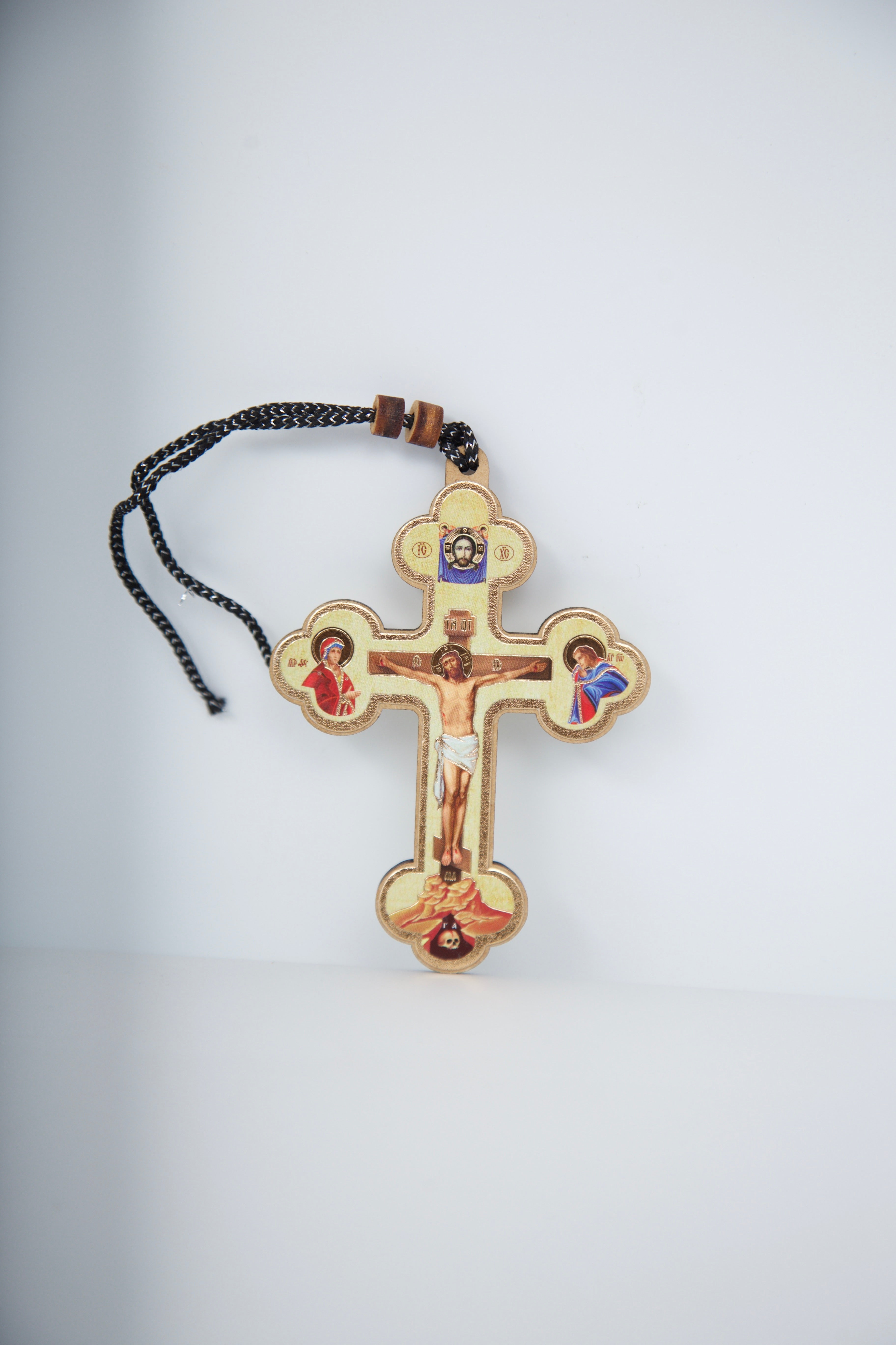 Crucifix Keychain with Cord
