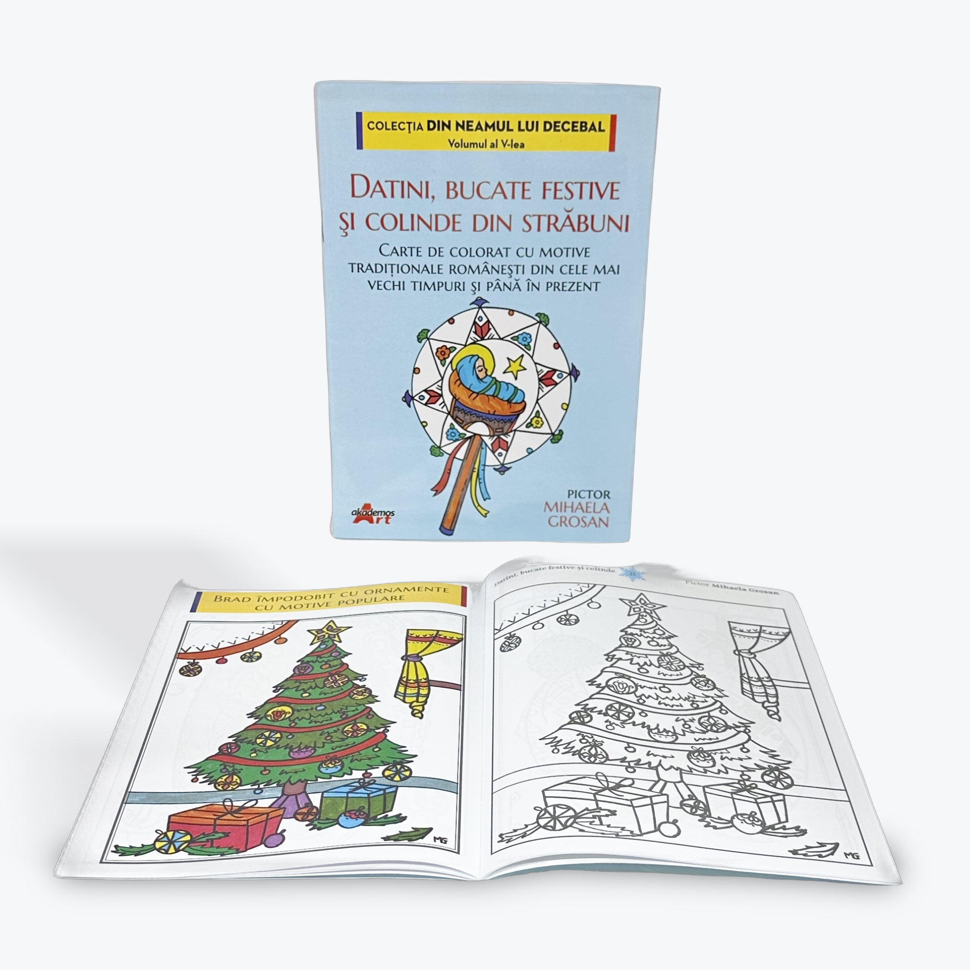 Datini, bucate festive și colinde din străbuni. Carte de colorat.
