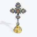Blessing Cross With Stand - blue stones