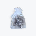 METAL CROSS PENDANT WITH BROWN CORD IN WHITE POUCH - 10 pcs
