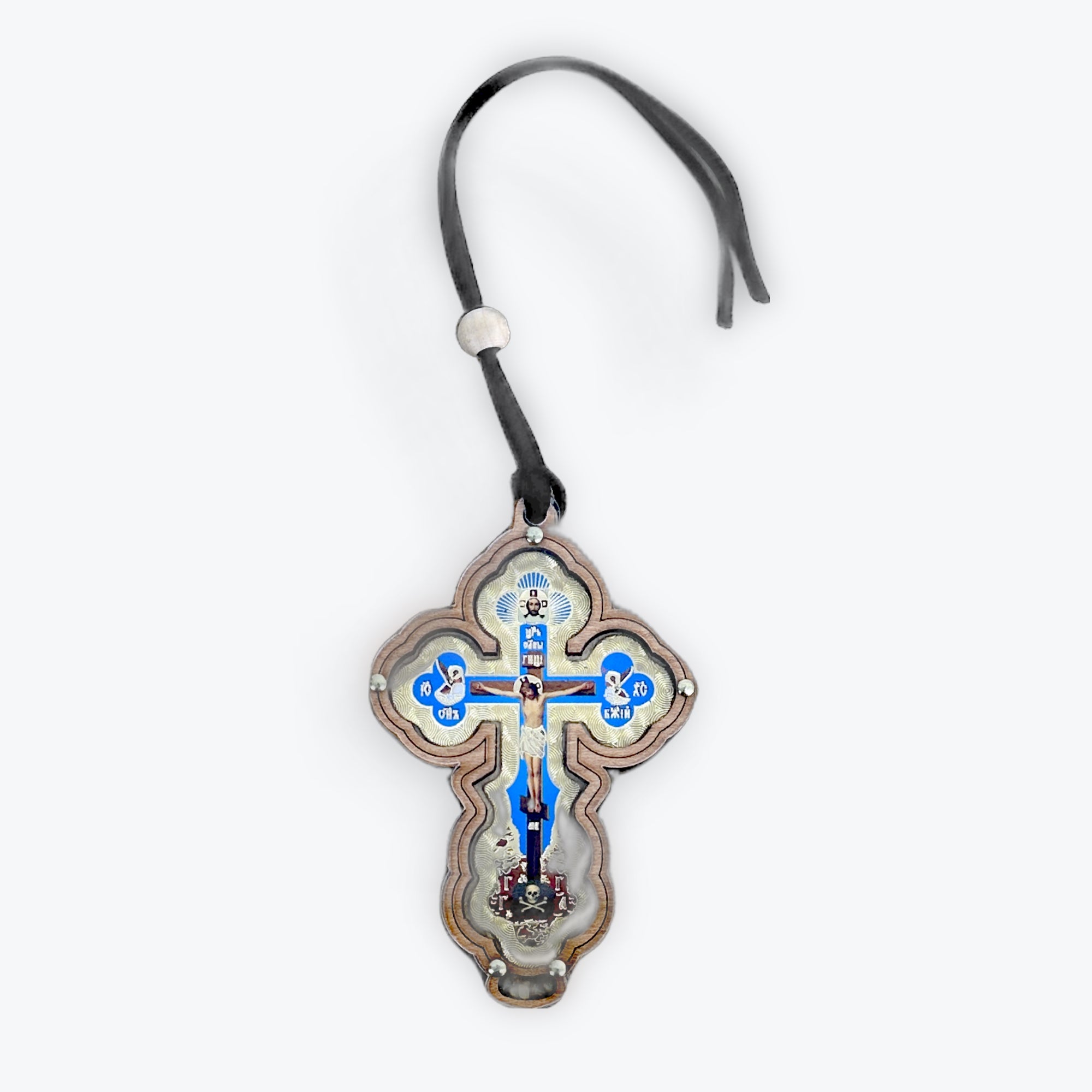 WOODEN CROSSES WITH INCENSE AND HANGER – FOR WALL OR CAR - 5 pcs