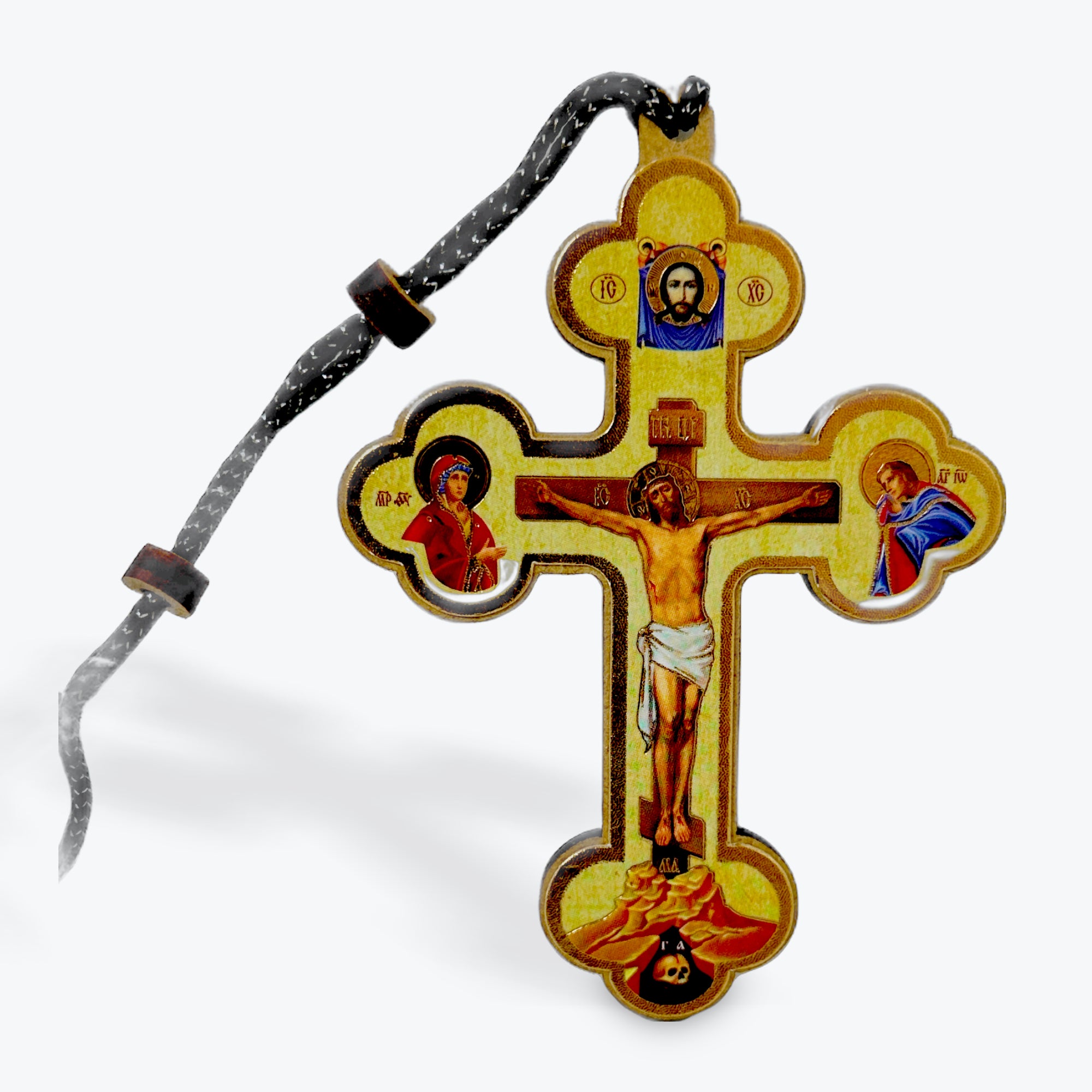 Crucifix Keychain with Cord
