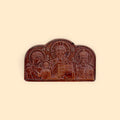LEATHER TRIPTYCH ICONS WITH ADHESIVE BACK – MOTHER OF GOD, CHRIST, AND SAINT NICHOLAS - 5 pieces