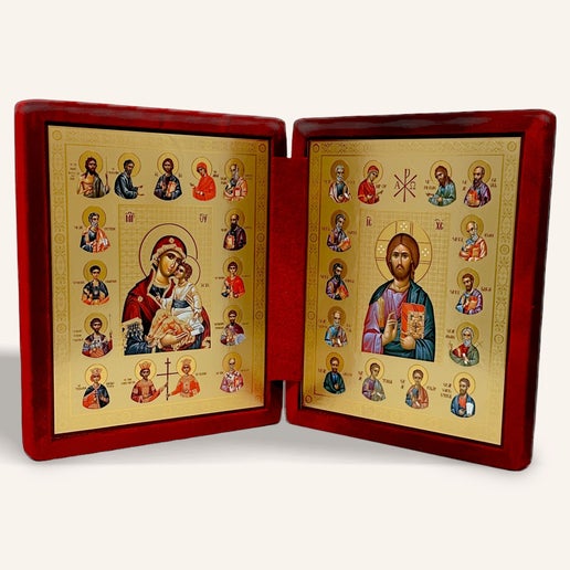 The Mother of God and Jesus Christ with the Holy Apostles