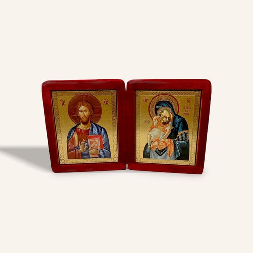 Jesus Christ Pantocrator and the Sweet Kissing Mother of God