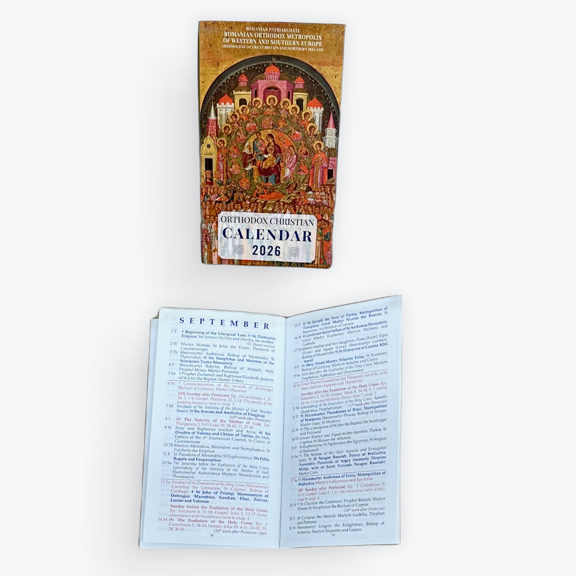 Booklet calendar (Romanian version)