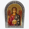 Archangel Raphael - Metallic Icon On Wood, Locally Gold Plated - Mount Athos