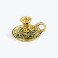 Gold Church Candle Holder with Handle