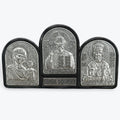 METAL TRIPTYCH ICONS ON PLASTIC BASE WITH ADHESIVE BACKING - 5 pieces