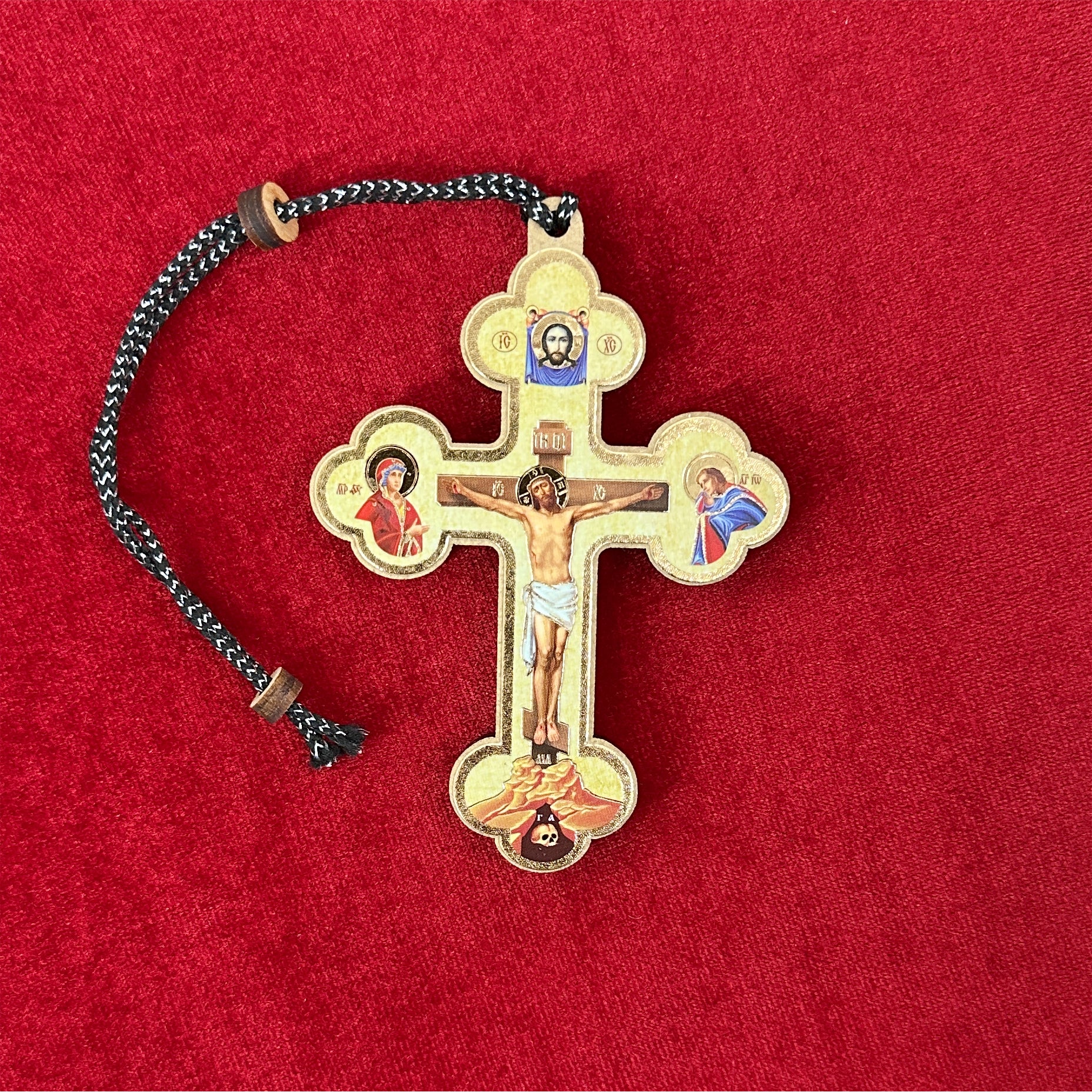 Crucifix Keychain with Cord