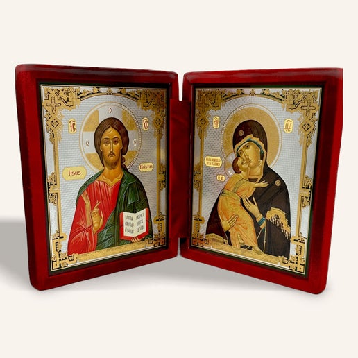 Jesus Christ Pantocrator and The Mother of  God with the Child Model 3