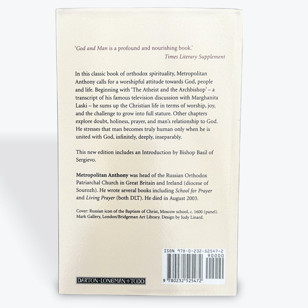 God and Man by Metropolitan Anthony Of Sourozh