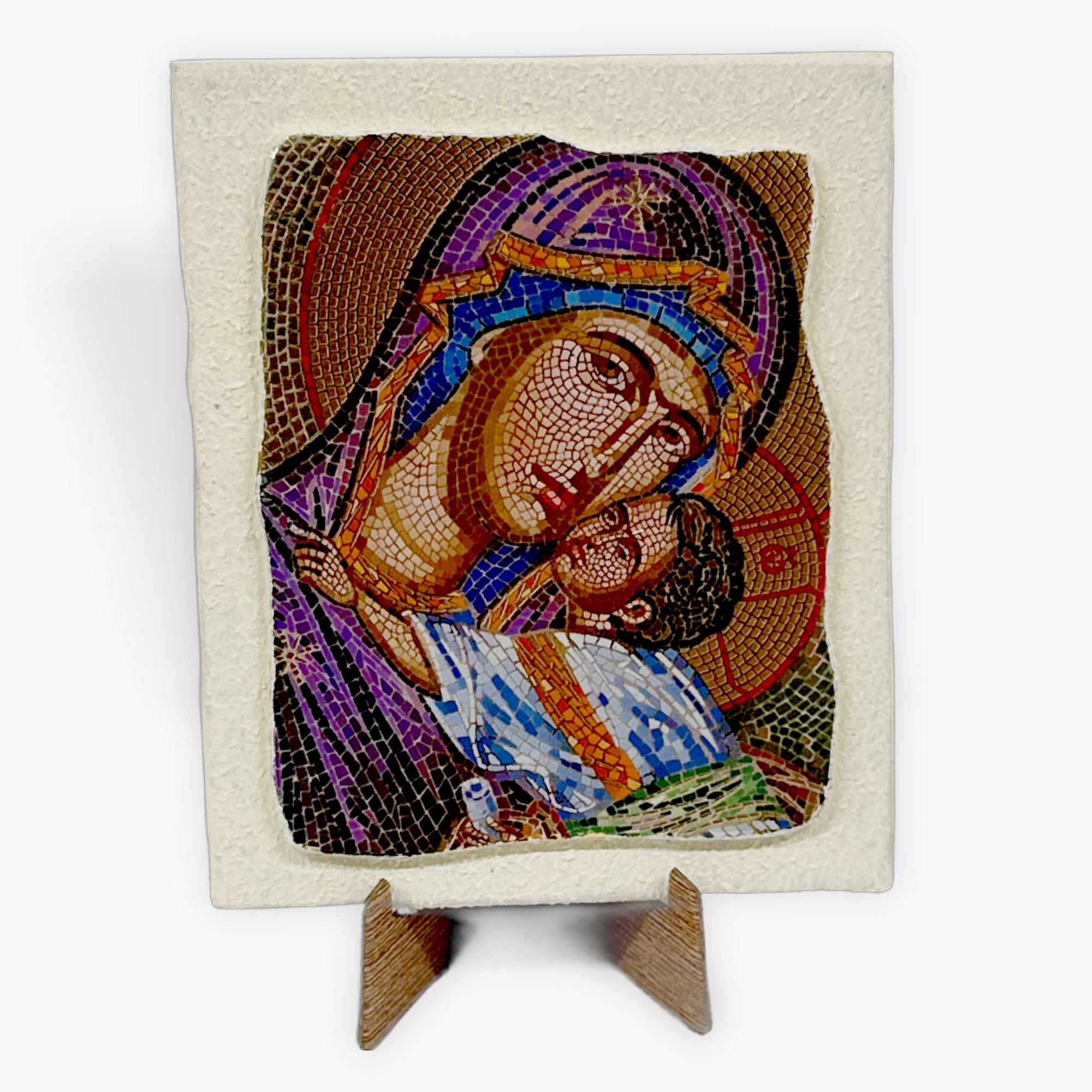 Mother of God  “Sweet Kissing” Mosaic Icon