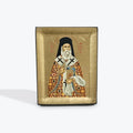 Saint Nektarios -  - Wooden Icon In Canvas With Gold Background On Carved Wood - Mount Athos