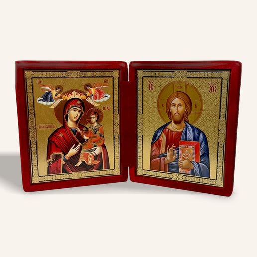 Our Lady of the Quick to Hear and Christ Pantocrator