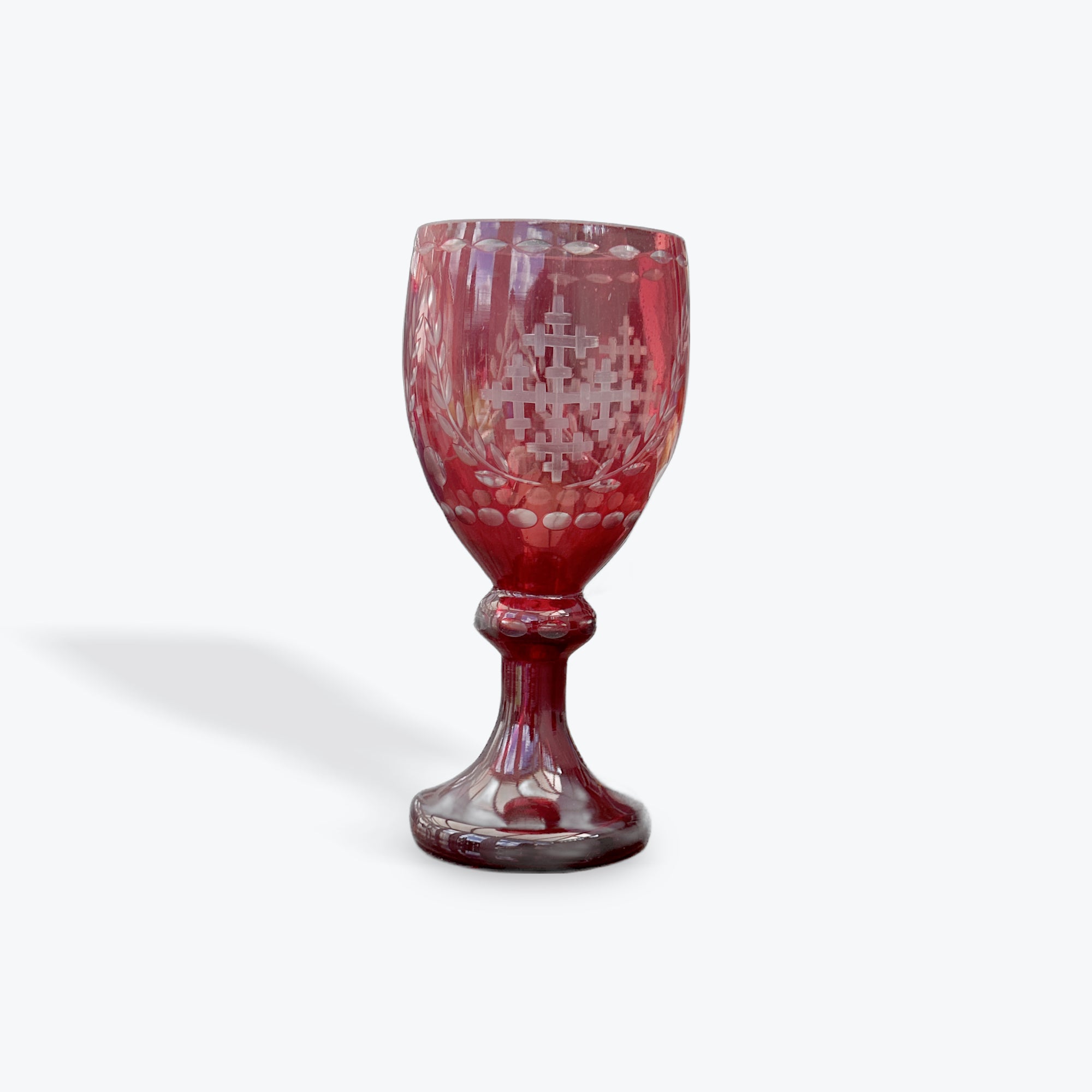 Engraved Glass Cup / 21cm