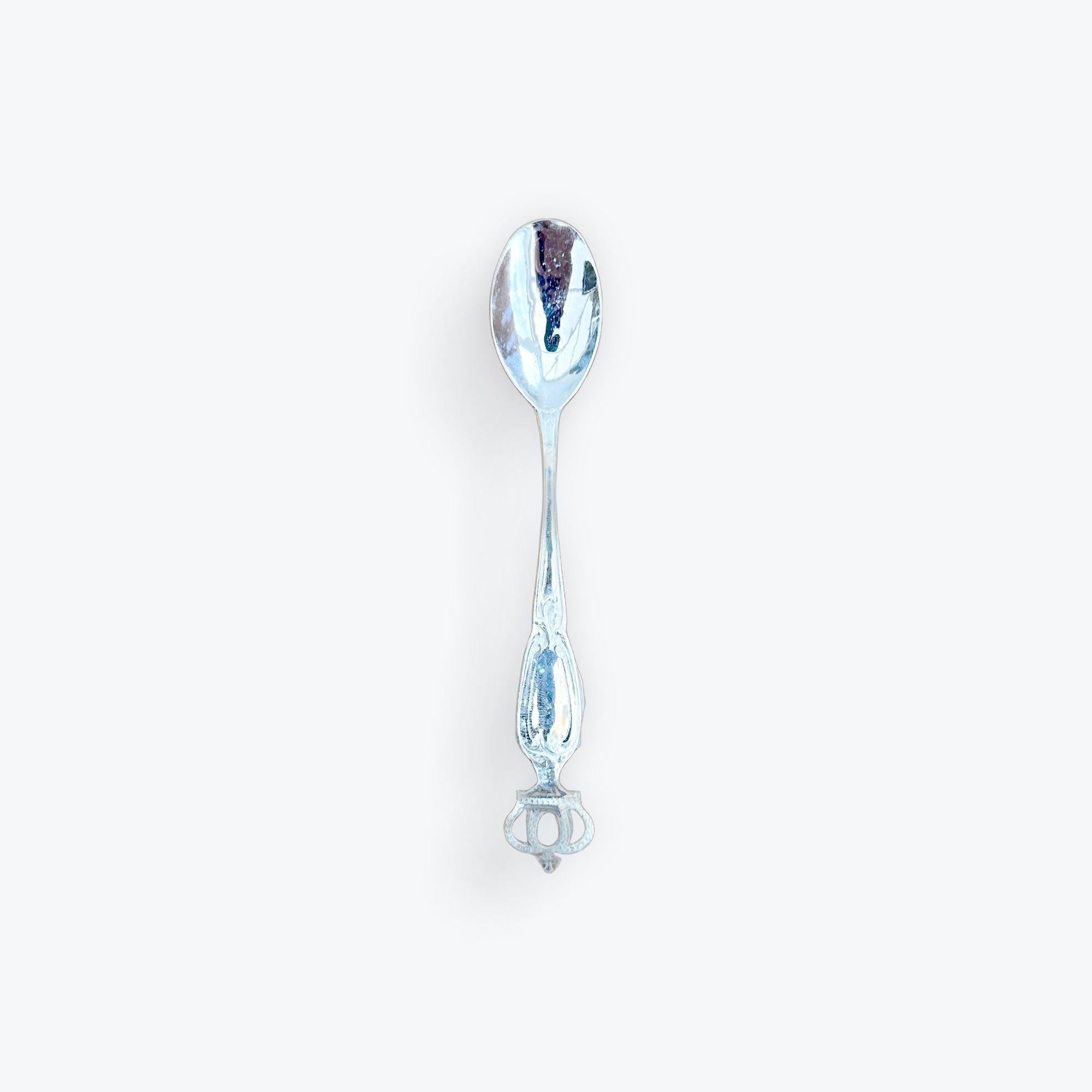 Cast silver spoon