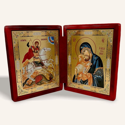 Saint George and the Mother of God with the Christ Child