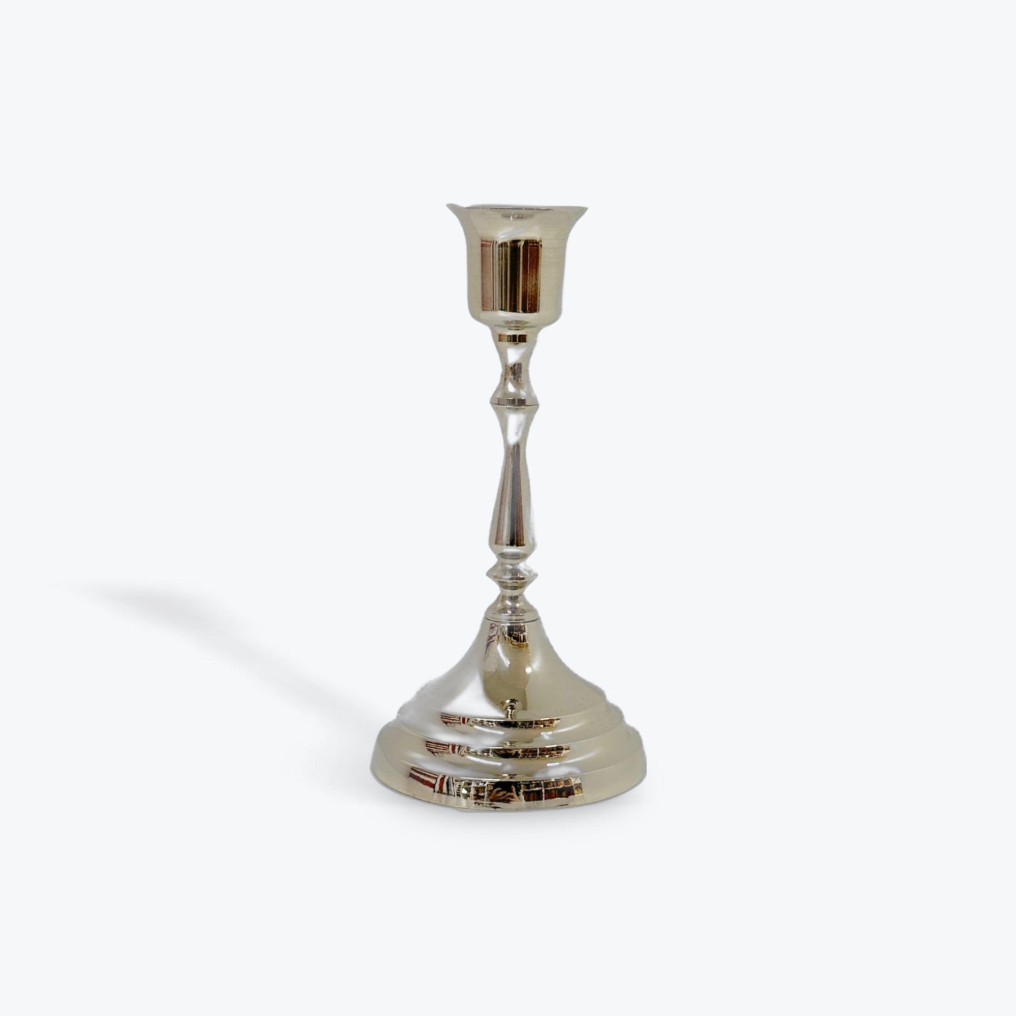 Silver Metal Candle Holder