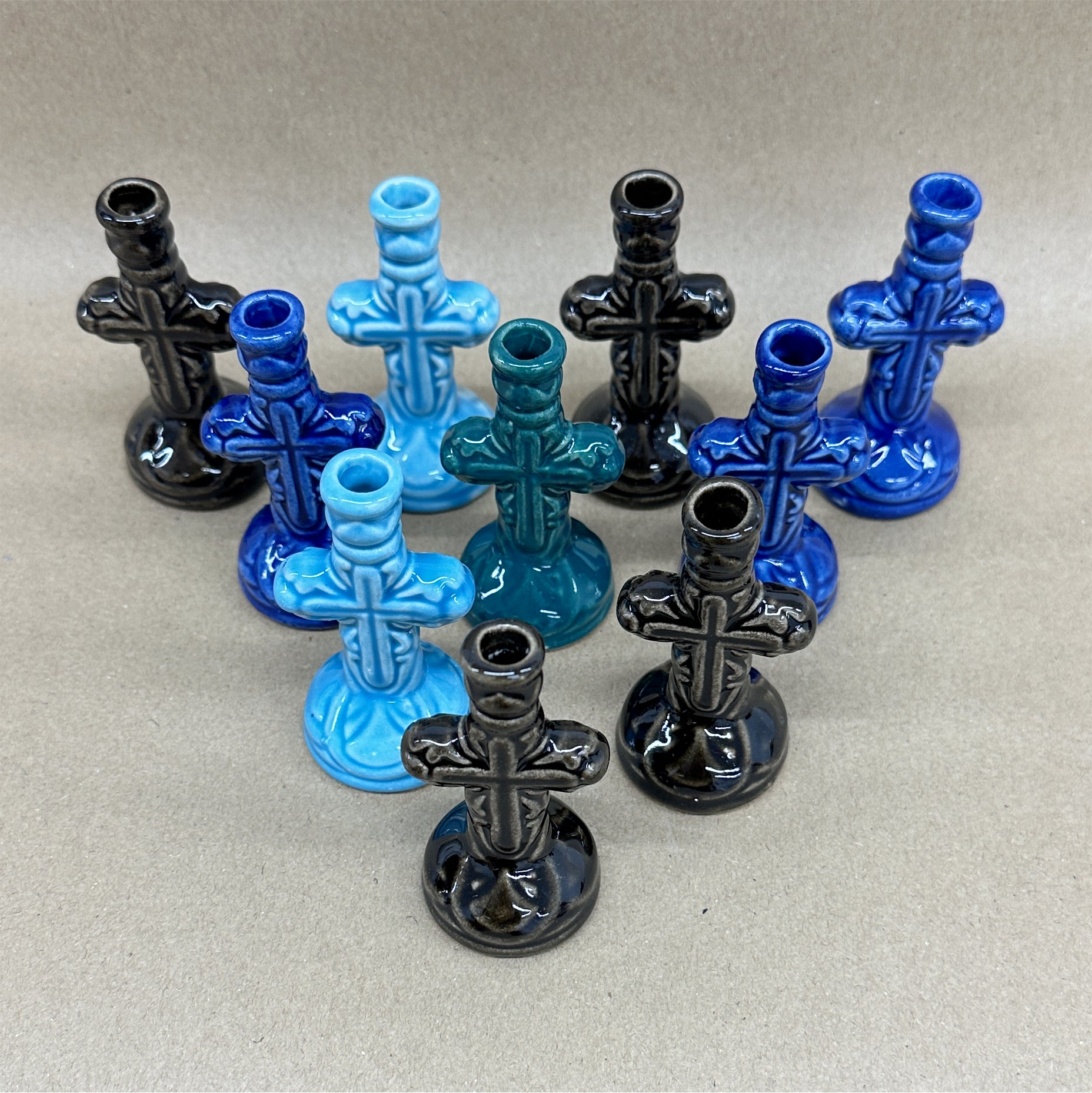 Small Ceramic Candle Holder – Set of 10