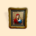 SET OF TWO ORTHODOX ICONS IN WOODEN FRAME - UNDER GLASS PROTECTION