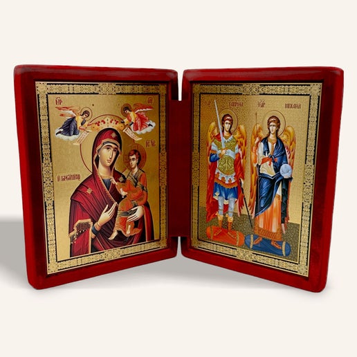 The Mother of God with the Child and the Holy Archangels Michael and Gabriel